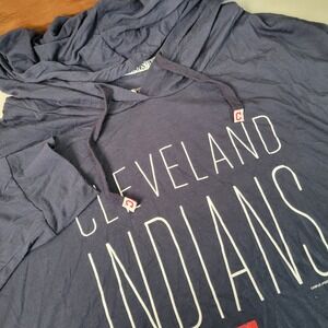 Cleveland Indians Women's 2XL Blue Light Hoodie Long Sleeve Campus Lifestyle